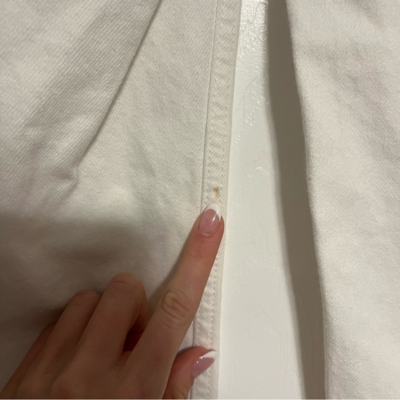 Free People High Rise Straight Flare Jeans White - Picture 12 of 12